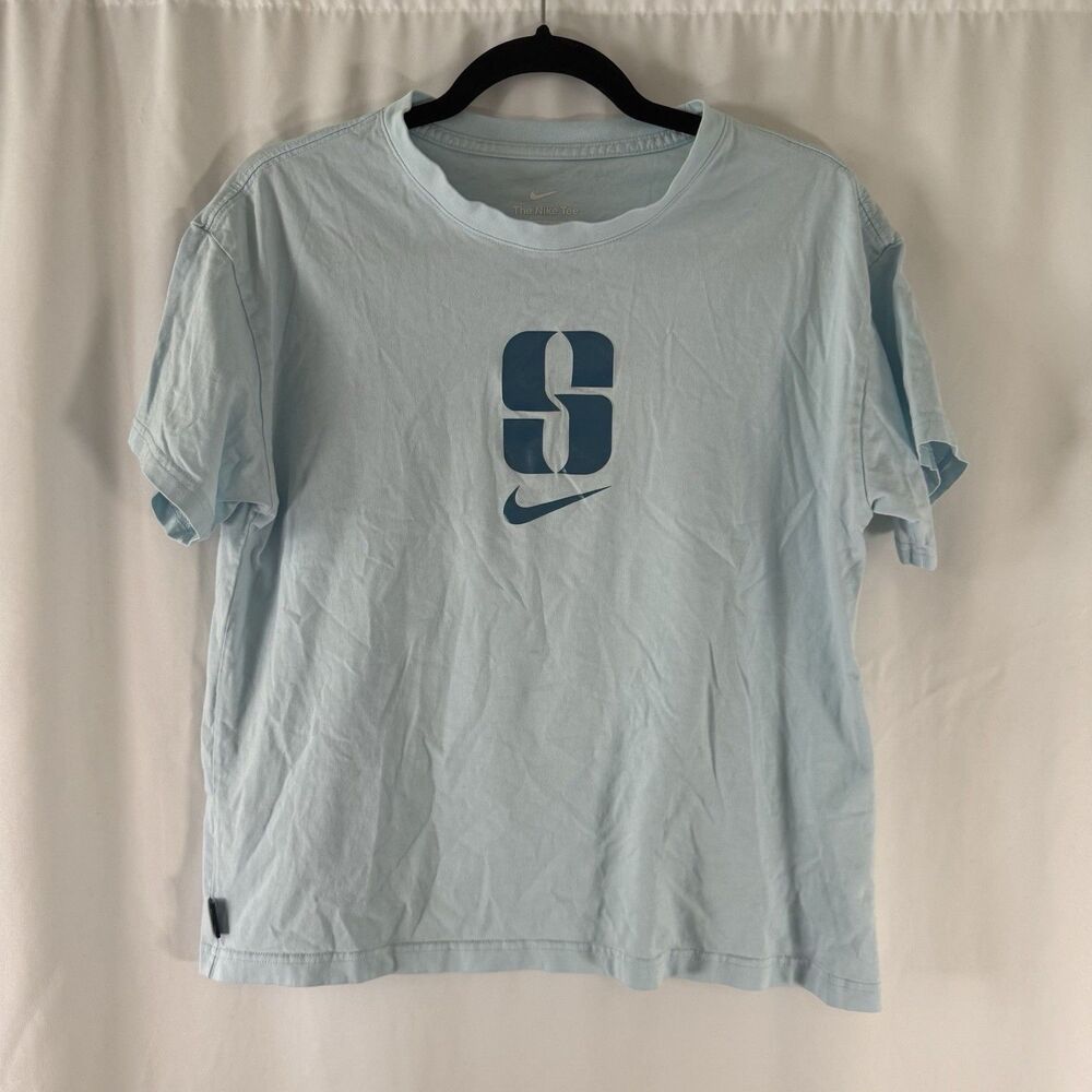 Nike Sabrina Lonescu Shirt Women's XL Blue Short Sleeve Crew Neck Dri Fit